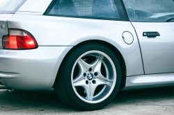 1999 BMW M Coupe in Arctic Silver Metallic over Estoril Blue & Black Nappa
