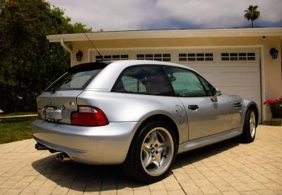 1999 BMW M Coupe in Arctic Silver Metallic over Estoril Blue & Black Nappa