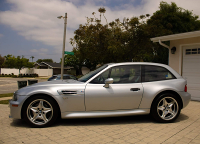 1999 BMW M Coupe in Arctic Silver Metallic over Estoril Blue & Black Nappa