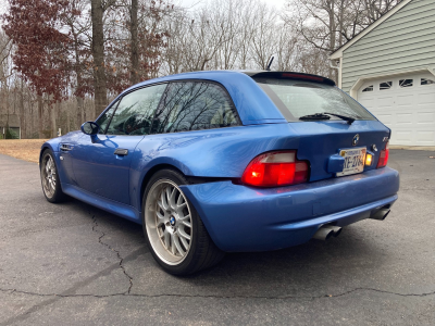 1999 BMW M Coupe in Estoril Blue Metallic over Estoril Blue & Black Nappa