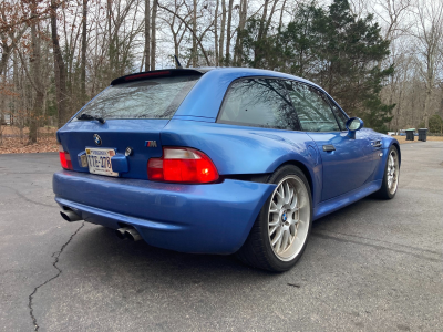 1999 BMW M Coupe in Estoril Blue Metallic over Estoril Blue & Black Nappa