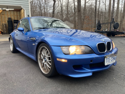 1999 BMW M Coupe in Estoril Blue Metallic over Estoril Blue & Black Nappa