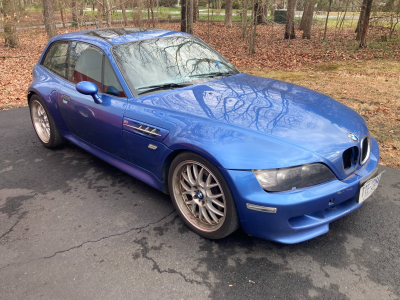 1999 BMW M Coupe in Estoril Blue Metallic over Estoril Blue & Black Nappa
