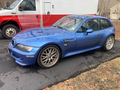 1999 BMW M Coupe in Estoril Blue Metallic over Estoril Blue & Black Nappa