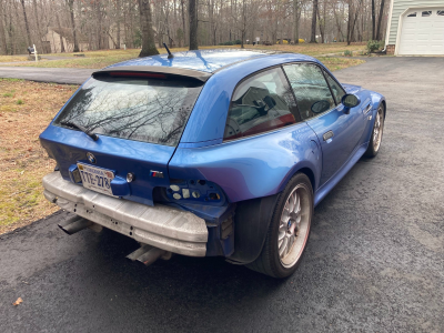 1999 BMW M Coupe in Estoril Blue Metallic over Estoril Blue & Black Nappa