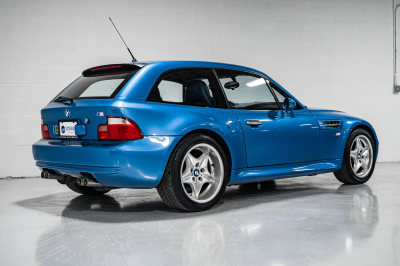 1999 BMW M Coupe in Estoril Blue Metallic over Estoril Blue & Black Nappa