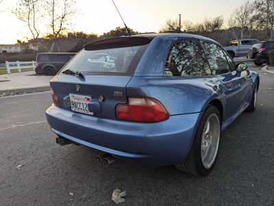 1999 BMW M Coupe in Estoril Blue Metallic over Estoril Blue & Black Nappa