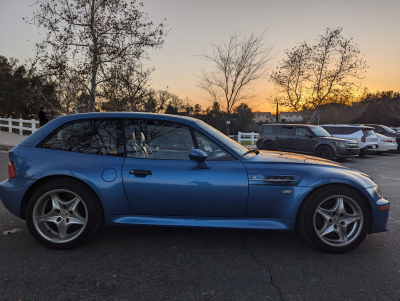 1999 BMW M Coupe in Estoril Blue Metallic over Estoril Blue & Black Nappa