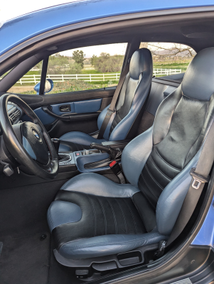 1999 BMW M Coupe in Estoril Blue Metallic over Estoril Blue & Black Nappa