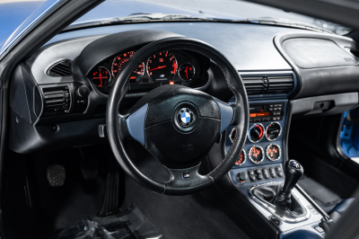 1999 BMW M Coupe in Estoril Blue Metallic over Estoril Blue & Black Nappa