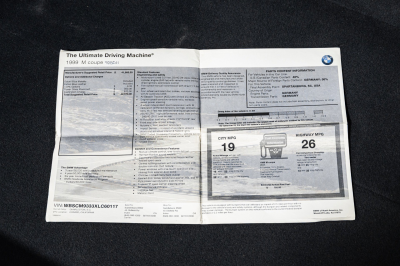 1999 BMW M Coupe in Estoril Blue Metallic over Estoril Blue & Black Nappa