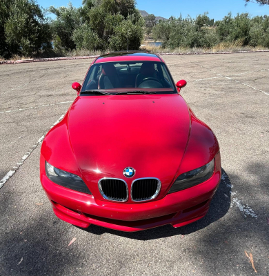 1999 BMW M Coupe in Imola Red 2 over Imola Red & Black Nappa
