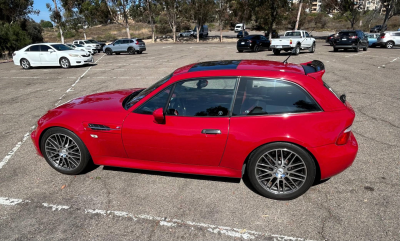 1999 BMW M Coupe in Imola Red 2 over Imola Red & Black Nappa