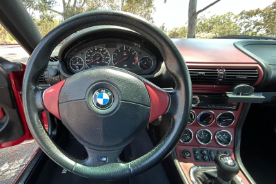 1999 BMW M Coupe in Imola Red 2 over Imola Red & Black Nappa