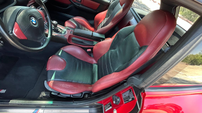 1999 BMW M Coupe in Imola Red 2 over Imola Red & Black Nappa