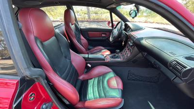1999 BMW M Coupe in Imola Red 2 over Imola Red & Black Nappa