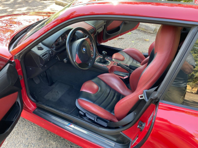 1999 BMW M Coupe in Imola Red 2 over Imola Red & Black Nappa