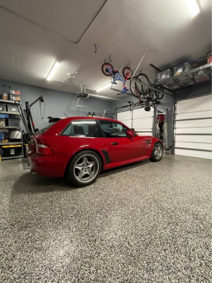 1999 BMW M Coupe in Imola Red 2 over Imola Red & Black Nappa