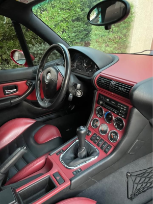 1999 BMW M Coupe in Imola Red 2 over Imola Red & Black Nappa