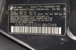 1999 BMW M Coupe in Cosmos Black Metallic over Dark Gray & Black Nappa