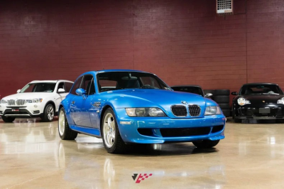 1999 BMW M Coupe in Estoril Blue Metallic over Estoril Blue & Black Nappa