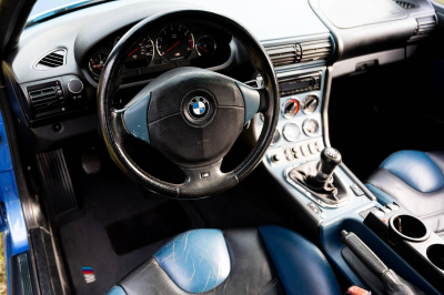 1999 BMW M Coupe in Estoril Blue Metallic over Estoril Blue & Black Nappa