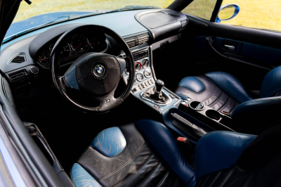 1999 BMW M Coupe in Estoril Blue Metallic over Estoril Blue & Black Nappa