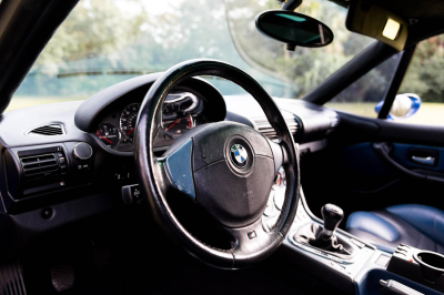 1999 BMW M Coupe in Estoril Blue Metallic over Estoril Blue & Black Nappa