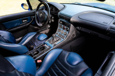 1999 BMW M Coupe in Estoril Blue Metallic over Estoril Blue & Black Nappa