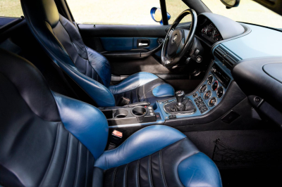 1999 BMW M Coupe in Estoril Blue Metallic over Estoril Blue & Black Nappa