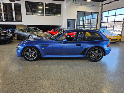 1999 BMW M Coupe in Estoril Blue Metallic over Estoril Blue & Black Nappa