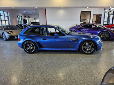 1999 BMW M Coupe in Estoril Blue Metallic over Estoril Blue & Black Nappa