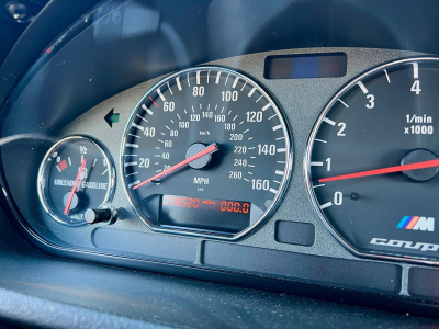 1999 BMW M Coupe in Estoril Blue Metallic over Estoril Blue & Black Nappa