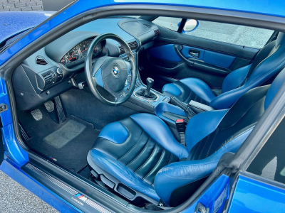 1999 BMW M Coupe in Estoril Blue Metallic over Estoril Blue & Black Nappa