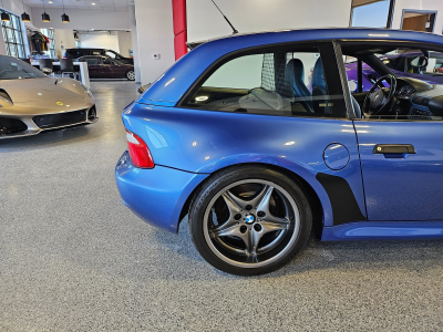 1999 BMW M Coupe in Estoril Blue Metallic over Estoril Blue & Black Nappa