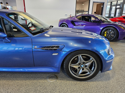 1999 BMW M Coupe in Estoril Blue Metallic over Estoril Blue & Black Nappa