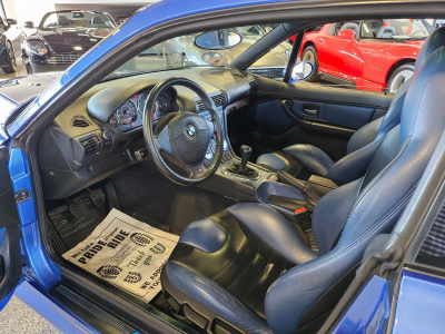 1999 BMW M Coupe in Estoril Blue Metallic over Estoril Blue & Black Nappa
