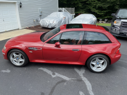 1999 BMW M Coupe in Imola Red 2 over Imola Red & Black Nappa