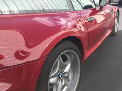 1999 BMW M Coupe in Imola Red 2 over Imola Red & Black Nappa