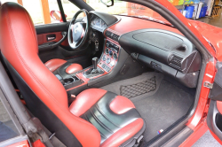 1999 BMW M Coupe in Imola Red 2 over Imola Red & Black Nappa