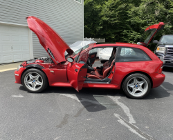 1999 BMW M Coupe in Imola Red 2 over Imola Red & Black Nappa