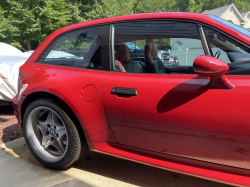 1999 BMW M Coupe in Imola Red 2 over Imola Red & Black Nappa