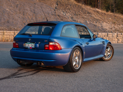 1999 BMW M Coupe in Estoril Blue Metallic over Estoril Blue & Black Nappa