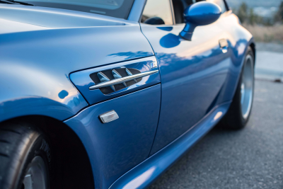 1999 BMW M Coupe in Estoril Blue Metallic over Estoril Blue & Black Nappa