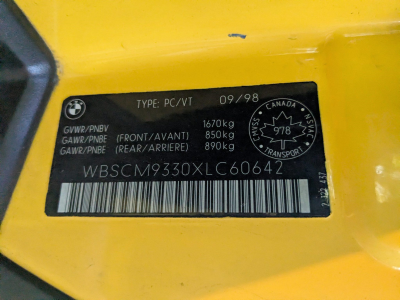 1999 BMW M Coupe in Dakar Yellow 2 over Black Nappa