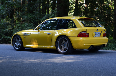 1999 BMW M Coupe in Dakar Yellow 2 over Black Nappa