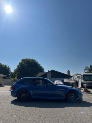 1999 BMW M Coupe in Estoril Blue Metallic over Estoril Blue & Black Nappa