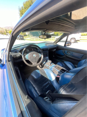 1999 BMW M Coupe in Estoril Blue Metallic over Estoril Blue & Black Nappa