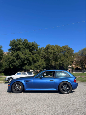 1999 BMW M Coupe in Estoril Blue Metallic over Estoril Blue & Black Nappa