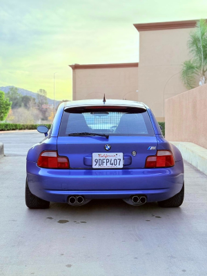 1999 BMW M Coupe in Estoril Blue Metallic over Estoril Blue & Black Nappa